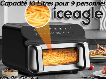 Grand tiroir 10 litres sur la friteuse diététique Iceagle 10 litres référence AGT10001A
