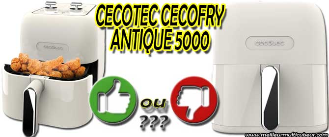 Airfryer Cecotec Cecofry Antique 5000 : avis sur ses avantages et inconvénients