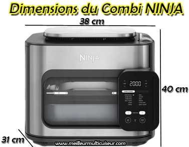 Dimensions du four & friteuse sans huile Ninja Combi 12.5L