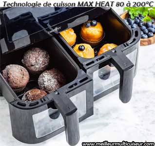 Technologie de cuisson Max Heat sur la friteuse diététique GreenPan Bistro XL