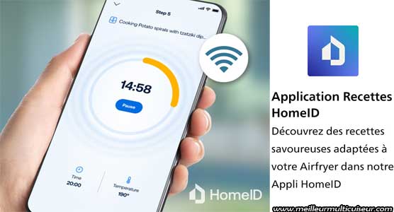 Application de recettes HomeID de Philips