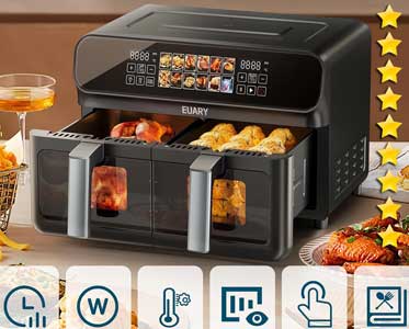 Air fryer double panier euary xxl : avantages & inconvenients