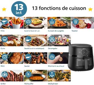 13 fonctions pour cuire toutes sortes de plats et desserts