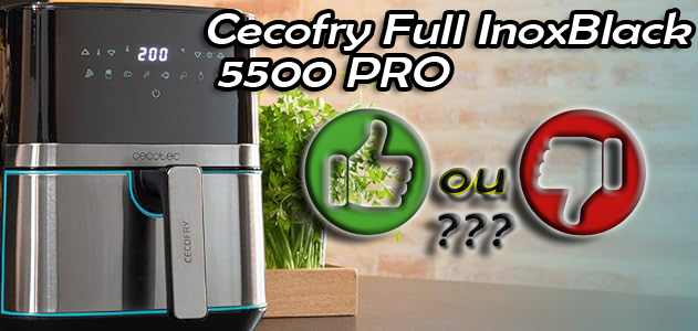 Avis sur la friteuse sans huile Cecofry Full Inox Black 5500 pro de la marque CECOTEC