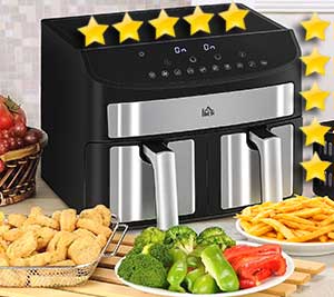 Points forts et points faibles de la friteuse dual zone 8L de la marque HOMCOM