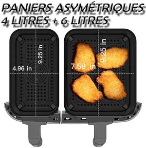 Paniers de différentes contenances : 4 et 6 litres