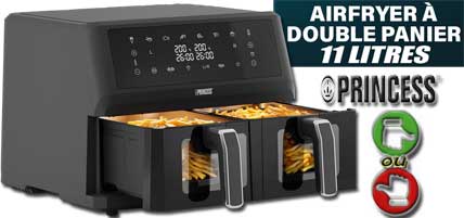 Avis sur l'airfryer Dual Zone 11 litres de la marque PRINCESS