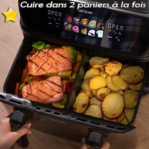 Double panier de cuisson ou grand tiroir de 10 litres