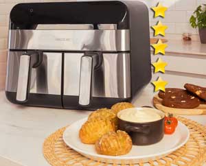 Les avantages et les inconvénients de l'airfryer Advance 9000 finition inox de la gamme CECOFRY