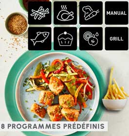 8 programmes de cuisson préréglés dont un mode manuel