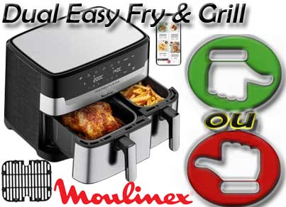 Mon avis sur la friteuse à air Dual Easy Fry & Grill de la marque MOULINEX