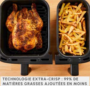 Technologie de cuisson par flux d'air chaud Extra Crisp