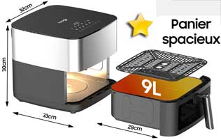 La friteuse a des dimensions plutôt compactes...