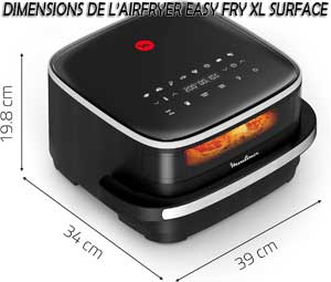 Dimensions de la friteuse sans huile Easy Fry XL Surface