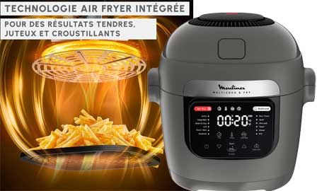 Technologie Extra Crisp pour une cuisson homogène.