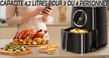 Capacité de 4,2 litres pour 3 à 4 personnes...