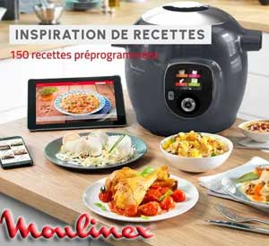 150 recettes intégrées à l'appareil...