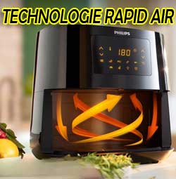 Technologie de cuisson Rapid Air de PHILIPS airfryer