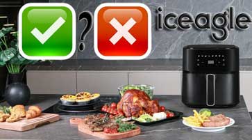 Mon opinion sur l'airfryer ICEAGLE 6,5 litres référence AF-625A :