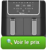 Voir le prix de l'airfryer Dual Zone SWISS HOME Dark référence SH-6931