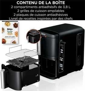 Contenu de l'emballage de la friteuse sans bain d'huile SL300 de NINJA.