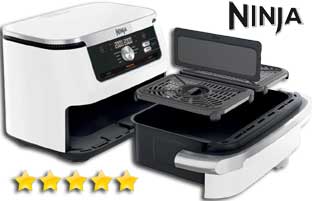 Les avantages et les inconvénients de l'airfryer NINJA Foodi Flex AF500EUWH : friteuse sans huile blanche