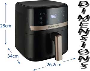 Une friteuse à air aux dimensions compactes