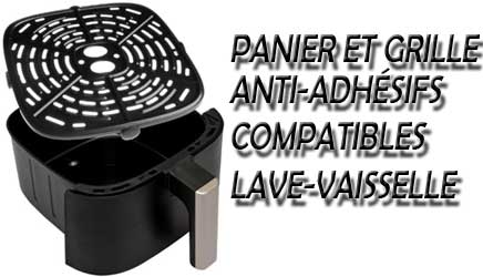 Panier et grille qui vont au lave-vaisselle