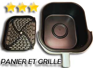 Panier et grille de cuisson de l'airfryer Moulinex Easy Fry infrarouge...