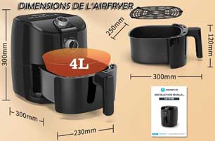 Des dimensions réduites : un airfryer compact !