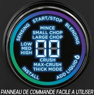 Panneau de commande simple à utiliser.